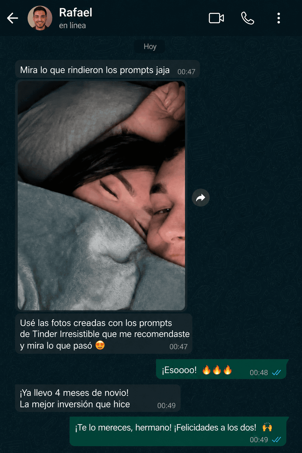 Prueba social 5: resultados obtenidos con los prompts